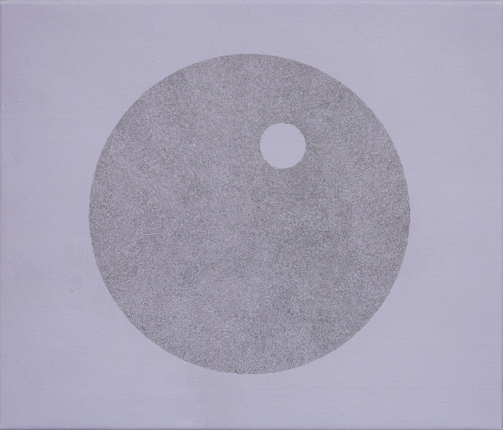 _KI II_Fineliner auf Leinwand_50x60_
