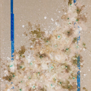 Kallus VIII_Gesso, Red Wine, Acryl&Thread on Canvas_120x80