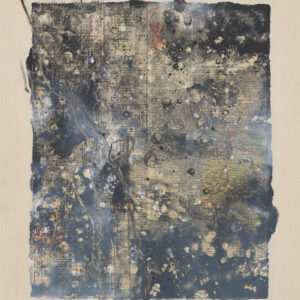 _Ohne Angst und ohne Hoffnung II-I _ Ölkreide, Fineliner, Grafit, Reisleimfarbe und Drucküberträge auf Leinwand 45x54__ (Kopie)