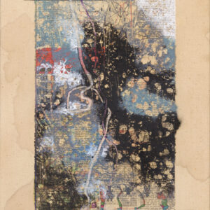 _Ohne Angst und ohne Hoffnung III-IV _ Ölkreide, Fineliner, Grafit, Reisleimfarbe und Drucküberträge auf Leinwand 43x32_ (Kopie)