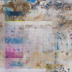 _Suave I_Gesso, Acryl,Thread& Tissue paper on Canvas_100x150_