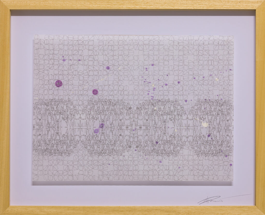 _Was ist der Mensch_Fineliner, Bleistift und Acryl auf Papier_53x43_