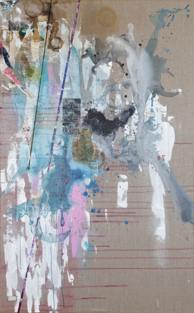 _Aktivkohle-Ammoniumkarbonat_Mixed Media auf leinwand_100x160_