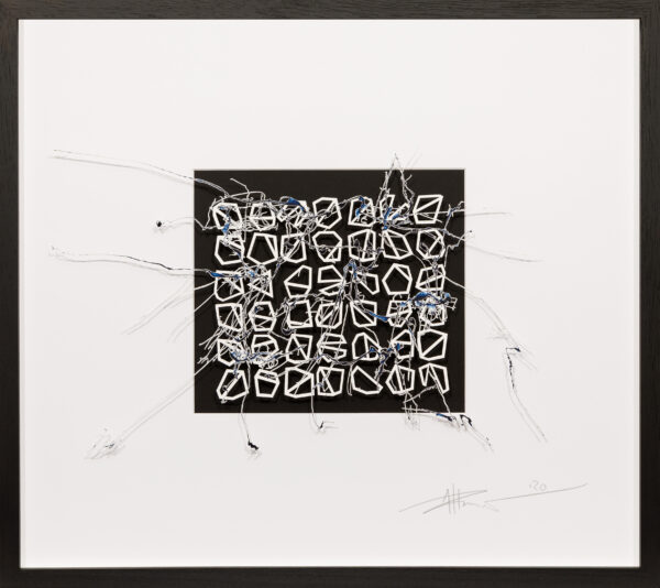 _Brain Works - Pollockesker Scherenschnitt II- Acryl und Papier_45x55_
