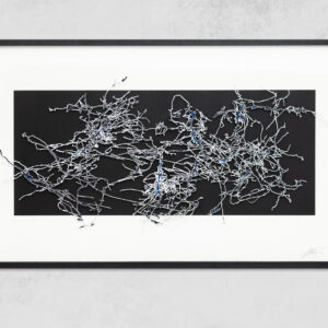 _Brain Works - Pollockesker Scherenschnitt I_Acryl und Papier_40x100_