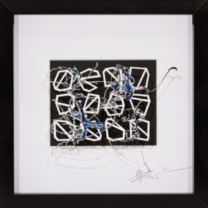 _Brain Works - Pollockesker Scherenschnitt XIII- Acryl und Papier_25x25_