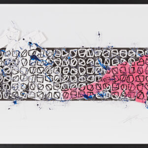 _Brain Works - Pollockesker Scherenschnitt XVII_Acryl und Papier_62,5x114,5_