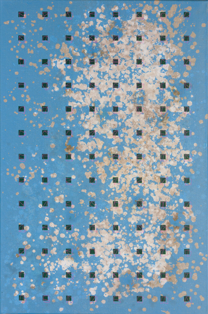 kallus IX_Gesso, Red Wine&Acryl on Canvas_120x80